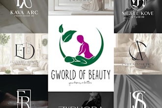 create minimalist beauty and makeup logo with brand identity