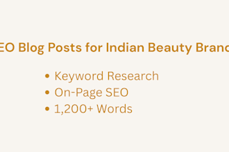 write SEO blog posts for indian beauty and skincare brands