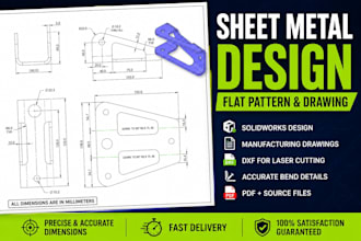 do sheet metal design and flat pattern for manufacturing