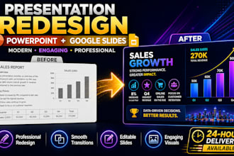 redesign powerpoint and google slides into modern presentations