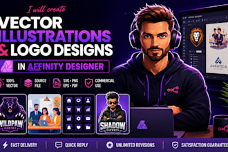 create professional vector illustrations and logo in affinity designer