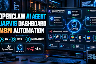 fix setup open claw multi ai agent jarvis ai assistant dashboard n8n automation