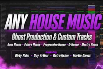 make a professional any house music type for you