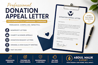 write a persuasive donation appeal letter for nonprofit