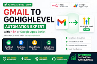 automate gmail to ghl CRM using n8n or google apps script