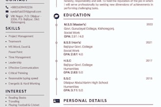 design professional resume CV cover letter