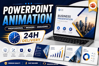 design animated powerpoint presentations and pitch decks