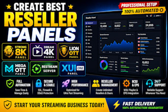 create best reseler panels strong8k dream4k,lionott,megaott,restream,xui one