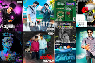 design premium rap, hip hop, single and album cover art