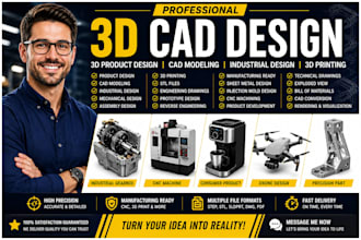 3d cad design 3d product design cad modeling industrial design for 3d printing