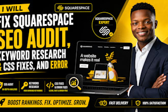 do squarespace SEO audit, keyword research and CSS fixes