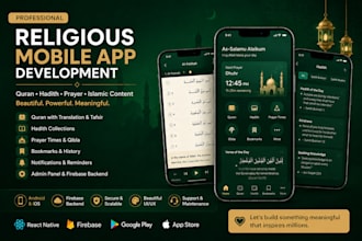 build an islamic app for quran hadith prayer or religious content