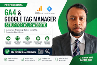 set up ga4, GTM, and ecommerce conversion tracking for wp