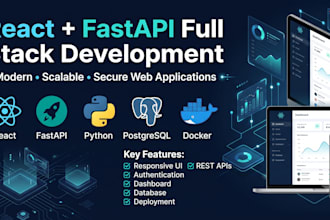 create a modern full stack web app using react and python