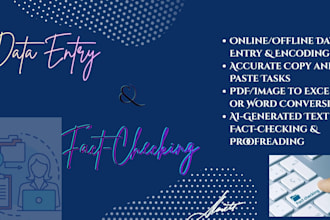 do accurate data entry, copy paste and ai fact checking