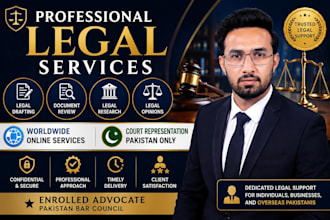 provide legal drafting, legal opinion, document review, and court representation