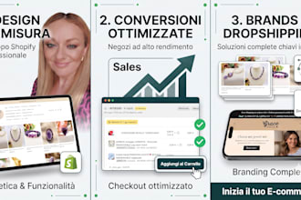 realizzeremo il tuo sito di vendita shopify su misura per te