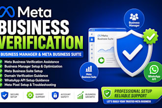 setup meta business verification, business manager and meta business suite
