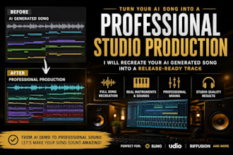 recreate your ai generated song into a professional studio production