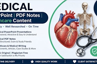 create medical powerpoint presentations slides and PDF notes