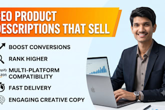 write SEO product descriptions for shopify or amazon