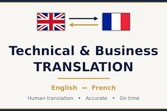 translate technical or general in french and english
