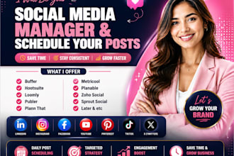 link facebook, instagram, linkedln on buffer and do organic growth strategist