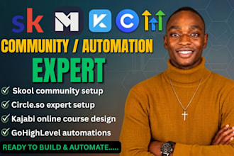 skool community setup circle so kajabi online course ghl expert mighty network