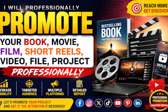 promote your book movie film short reels video file project professionally