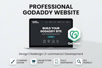build a godaddy online store and ecommerce website