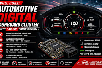 build automotive digital dashboard cluster with can bus communication