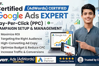 setup, manage and optimize your google ads adwords PPC campaigns