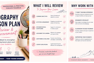 review and improve your geography lesson plan