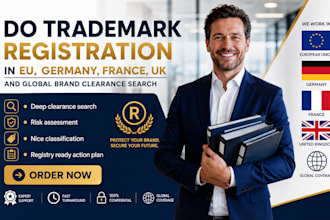 do trademark registration in eu germany france and global brand clearance search