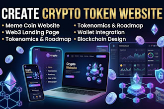 create crypto token website, coin or meme website
