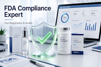 be your fda compliance consultant for food, cosmetic, and device registration