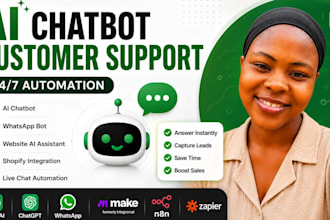 build ai customer support chatbot, chatgpt,  website ai assistant