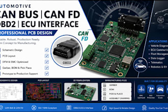 design automotive can bus can fd obd2 pcb ecu telemetry embedded hardware