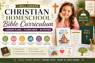 create christian homeschool bible curriculum, lesson plans flashcards activities