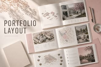 create a layout for a portfolio or architecture presentation