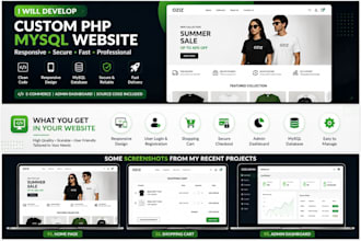 develop a responsive PHP mysql website or web application