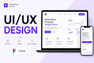 design responsive UI UX web designs in figma with prototypes