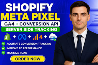 shopify meta pixel, ga4, conversion API, server  tracking