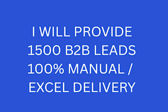 do internet research, market research and lead generation