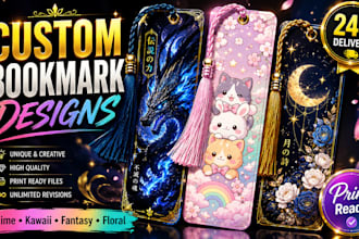 design professional custom anime bookmark designs