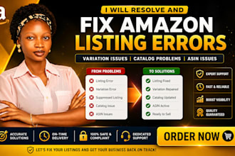 resolve and fix amazon listing errors variation issues and catalog problems