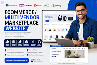design ecommerce website multi vendor marketplace website online store website