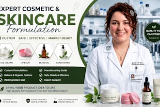 cosmetic and skincare formulation, face creams, lip balm, beard oil, conditioner