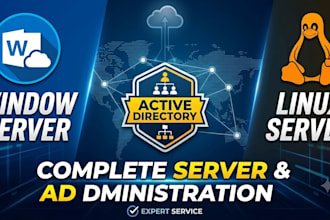 config window server, linux server,active directry and solve related problem