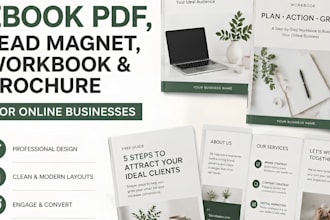 design high converting pdf lead magnet, real estate ebooks, workbook and pdf